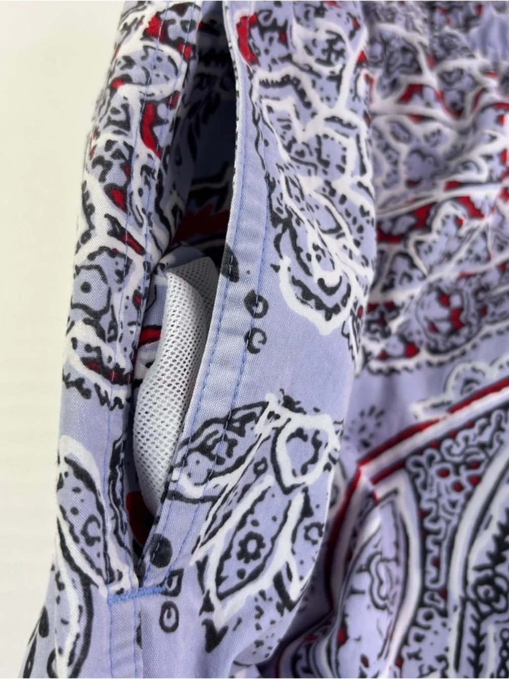 Brooks Brothers 346 Men’s Swim Trunks XL Blue Paisley Drawstring Pockets Preppy‎